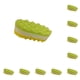 thumbnail image 2 of Cateissary Esponja exfoliante para baño, removedor de piel muerta para brazos y piernas, absorbente, para hacer burbujas, para limpiar la piel del cuello y Amarillo 10piezas Cateissary CBP271232, 2 of 5