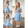 thumbnail image 6 of Arshiner Girl's Summer Dresses Short Sleeve Casual Holiday Skater Twirl Dress with Pockets, 6 of 6