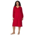 thumbnail image 7 of Aria Women’s Super-Soft Velour 46” Long Sleeve V-Neck Sleepwear Lounger, Sizes XS-4X, 7 of 7