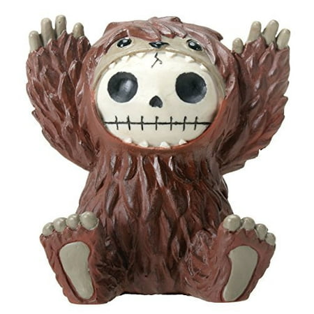 Sitting Furrybones Furry Bigfoot Skull Face in Full Costume with