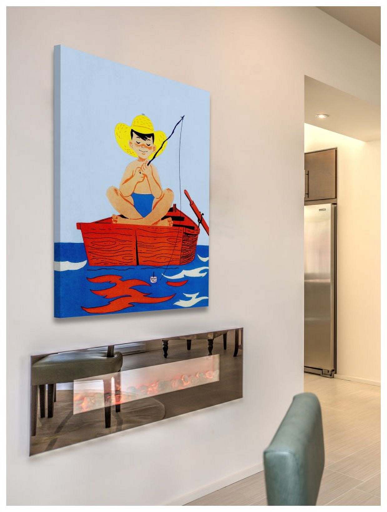 Marmont Hill "Fishing Alone" by Curtis Painting Print on Canvas