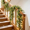 thumbnail image 4 of Artificial Autumn Maple Leaf Vine, Thanksgiving Garland for Door Mantel Wall Staircase and Table, Realistic Fall Harvest Home Decor and Seasonal Party Display Accent, 67in, D, 4 of 5