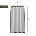thumbnail image 5 of No Hooks Needed Waffle Stall Shower Curtain with Snap-in Liner, Black -54" x 80"(78"), 5 of 7