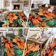 thumbnail image 5 of Burnt Orange Floral Area Rug 5x7 FT, Non Slip Bedroom Throw Carpet, Tropical Botanical Leaves Floral Washable Soft Floor Carpet Non-Shedding Rug for Dining Room Bedside Classroom Desk, 5 of 9