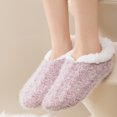 thumbnail image 6 of Slippers Socks for Women, Winter Warm Floor Socks, Fuzzy Socks, Cozy Sherpa Slipper Socks, Ultra Comfortable House Slippers for Women, One Size 3 Pairs, 6 of 6