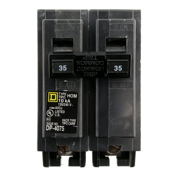 Square D HOM235 HomeLine Circuit Breaker, HOM-Type, 2-Pole, 120/240VAC, 35-Amp