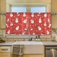 thumbnail image 2 of Yayeee Kitchen Curtains Tier Set of 2 Light Filtering 57"x36" Over Sink Window Panels, Red Snowman, 2 of 7