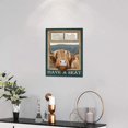 thumbnail image 2 of Bathroom Canvas Wall Art Funny Highland Longhorn Cow Cattle Wall Decor Have A Seat Bathroom Painting Prints Framed Artwork Decor for Bathroom Toilet Bedroom Living Room 12"x16", 2 of 6