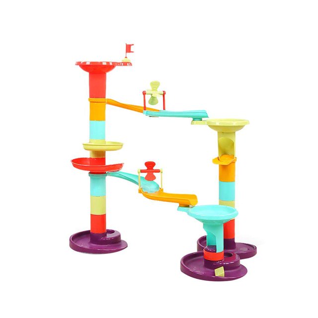 Bewildely Juego de bloques de pista, juguete de bola Orbital ecológico, juego de Orbital de mármol, juego de laberinto de mármol Juguetes Educativos