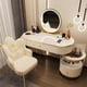 thumbnail image 3 of Nordic Dressers Bedroom Light Luxury Dressing Table Modern Minimalist Retractable Creative Storage Cabinet Vanity Furnitures My Lux Decor Round, 3 of 33