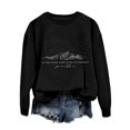 thumbnail image 3 of Mode Femme Mignon Décontracté Imprimé Col Rond Sans Capuche Veste à Manches Longues avec Capuche Chandail en Molleton Jogging Femmes Filles Vestes d'Échauffement Softball Jogging Survêtements Femmes Capuche Courte Grande Taille, 3 of 3