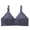 Blue, variant on Women's Non-Wired Lace Triangle Bra, Adjustable Thin Strap Lift Up & Side Smoothing Everyday Underwear, Anti-Sagging Solid Color Lingerie