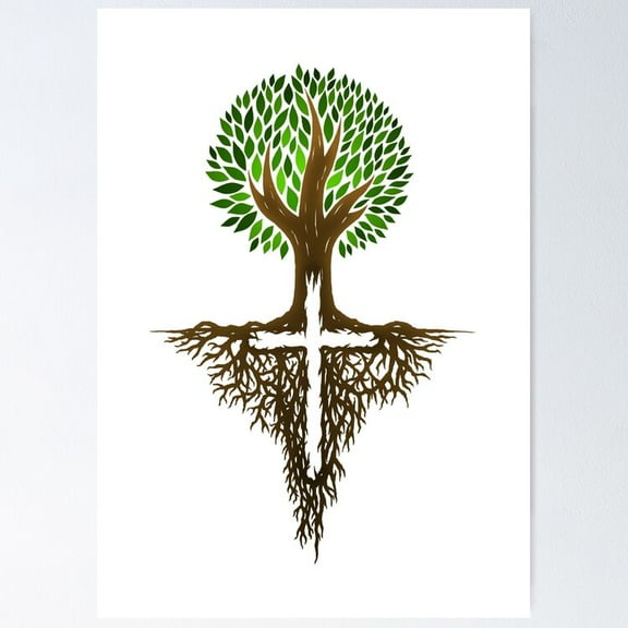 Kna Prints - Rooted In Christ - Color Poster Wall Art Print For Home Decor, Living Room, Bedroom, Office, UNFRAMED-8x12