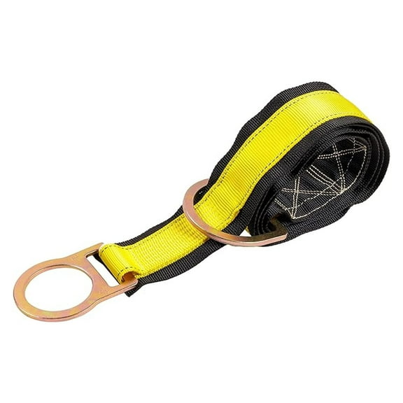 Fall Protection Safety 14' Cross Arm Strap I 3” Wide Pass-through with Large D-Ring and Small D-Ring I ANSI OSHA Anchorage Sling Compliant Fall Arrest System