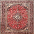 thumbnail image 1 of Ahgly Company Indoor Square Traditional Camel Brown Medallion Area Rugs, 7' Square, 1 of 6