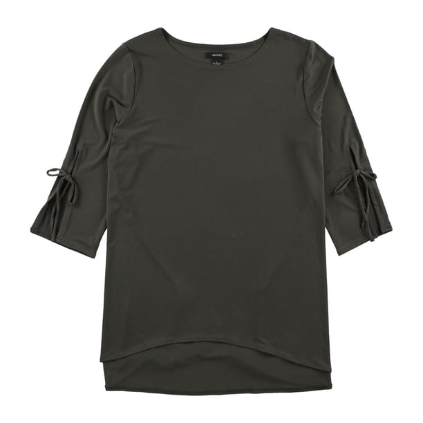 Alfani Blusa con mangas anudadas para mujer, verde, XXL