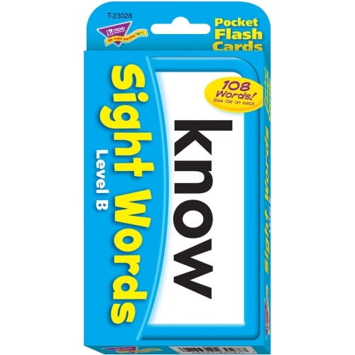Trend Sight Words Level B Flash Cards Theme/Subject: Learning - Skill Learning: Reading, Sight Words - 56 Pieces - 6+
