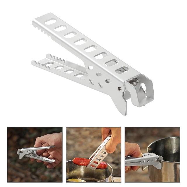 unbranded Pinza Para Ollas Y Platos De Acero Inoxidable Para Camping Con Protección Antitermica