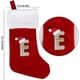 thumbnail image 2 of VEYLIN Christmas Stockings with Letters, 20 Inch Plush Christmas Stockings Embroidered Stockings Large Christmas Stockings for Girls/Boys Red LetterE, 2 of 5