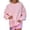 Pink, variant on Uobin Women Oversized Ditsy Floral Crewneck Sweatshirt Lightweight Drop Shoulder Pullover Y2K Fall Outfits
