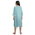 thumbnail image 4 of Moomaya Printed WoMen's Round Neck Nursing Sleepwear Cotton Nightdress, 4 of 6