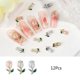thumbnail image 3 of 12 tulipanes metálicos 3D para manicura, joyas para uñas, gemas, tulipanes, flores, adornos para decoración de uñas, 3 of 5