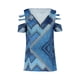 thumbnail image 5 of Lucakuins - Camiseta estampada con blusa para mujer, manga corta suelta con cremallera y cuello en V Lucakuins  moda, 5 of 9