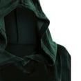 thumbnail image 6 of UJNDER Women's Hooded Cape Coat Solid Color Style Halloween Green S, 6 of 7