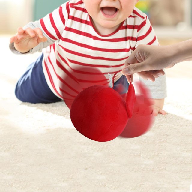 Juguete sensorial para recién nacidos, juguete de entrenamiento visual avanzado, juego de agarre, juguetes auditivos para bebés, regalos de baby showe Rojo