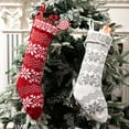 thumbnail image 6 of 2PCS Christmas Stockings, 19inch Large Knitted Christmas Stockings Gift Bag Christmas Decorating Supplies Candy Stockings Christmas Decorations, Holiday Christmas Party Family Decor, 6 of 9