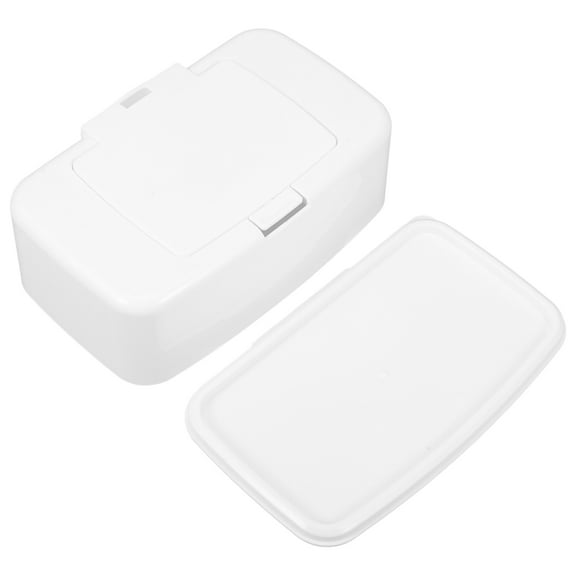IMIKEYA Portable White Wipe Dispenser Box Easy One Hand Use Storage Organizer