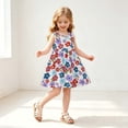 thumbnail image 6 of ATOGUTA Girls Dress Straps Party Dresses Cute Printed Sleeveless Beach Sundress, Size 1T-11, 6 of 6
