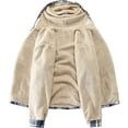 thumbnail image 3 of Women's Full-zip Plaid Fleece Flannel Hooded Jacket,Windproof Warm Fleece Jacket for Women in Autumn and Winter, 3 of 3