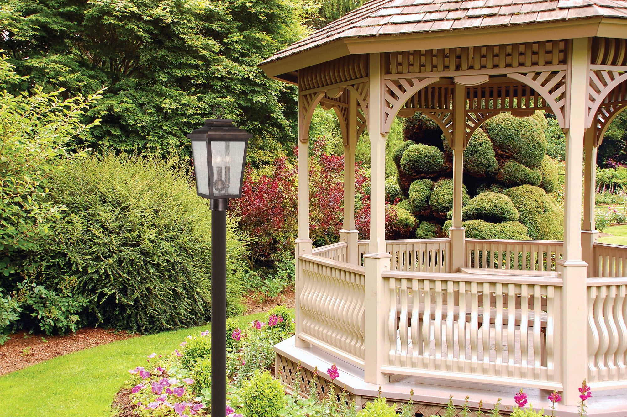 Minka Lavery - Great Outdoors - Irvington Manor - 3 Light Post Mount In