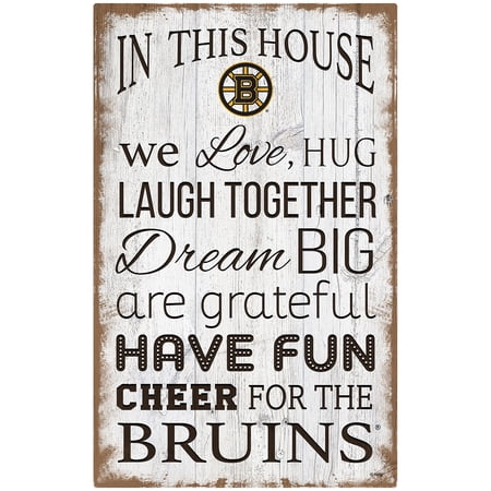 Boston Bruins 11 x 19 Team In This House Sign