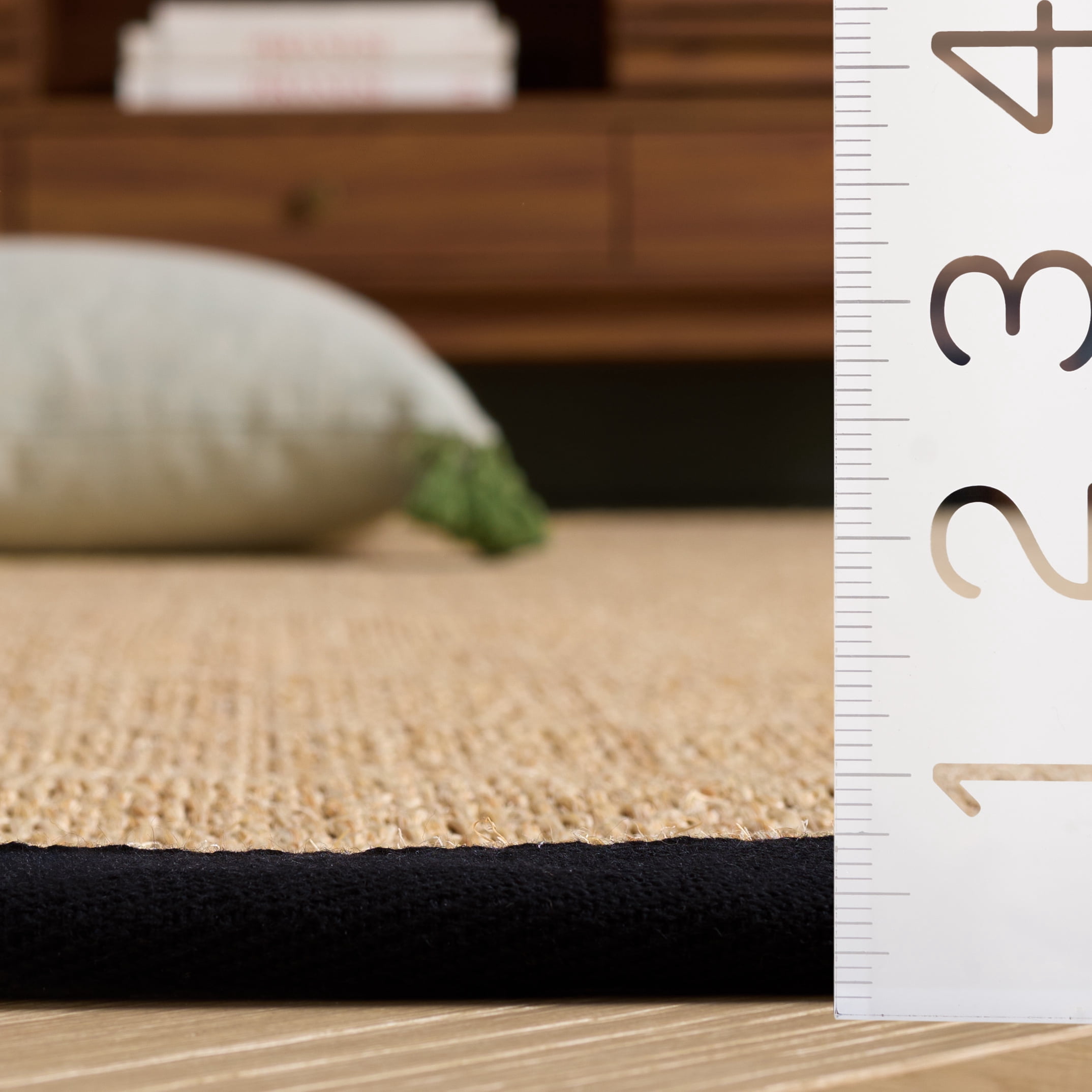 Safavieh Natural Fiber Jovana Solid Runner Rug, Maize/Black, 2'6" x 8'