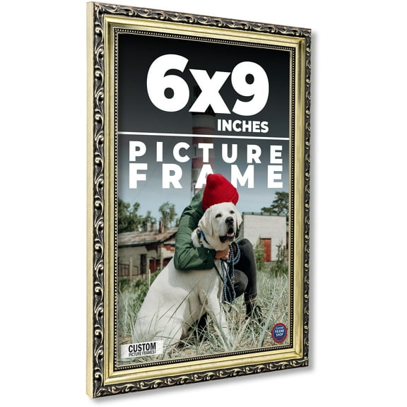6x9 Frame Silver Solid Wood Picture Frame Width 1.125 Inches | Interior Frame Depth 0.375 Inches |