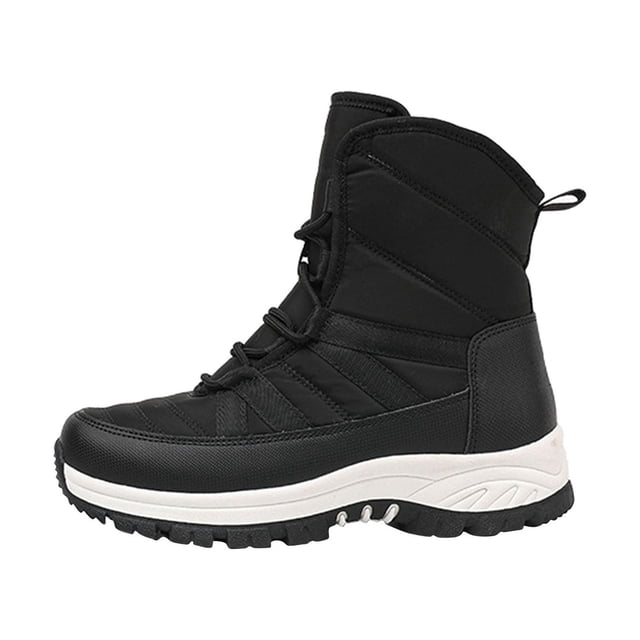 Botas para mujer, de nieve, de algodón, de invierno, gruesas, de longitud media, cortas, para correr, botas vaqueras.