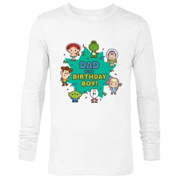 Disney and Pixar’s Toy Story Cute Dad of the Birthday Boy - Long Sleeve T-Shirt for Men - Customized-White