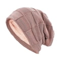 thumbnail image 1 of Fleece Lining Knitted Hat Winter Geometric Patterns Beanie Adult Unisex Winter Beanie Hat with Fleece Lining Geometric Design, 1 of 5