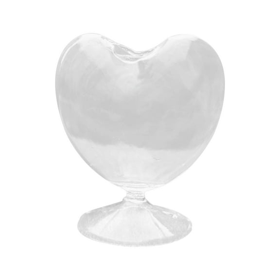 FashionCha Clear Glass Vase Heart Shaped Vase Container Table Creative Flower Holder Bottle