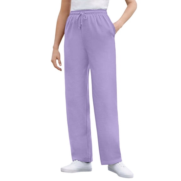 Woman Within Plus Size Better-Fleece Pull-On Drawstring Sweatpants