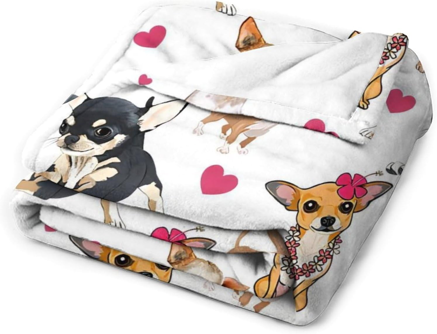 Chihuahua Dog Blanket Chihuahua Gifts for Girls Women Chihuahua Lovers Chihuahua Throw Blanket Kids Adults Soft Warm Cozy Fleece Blanket for Couch Sofa \u200bBed 40"x50"