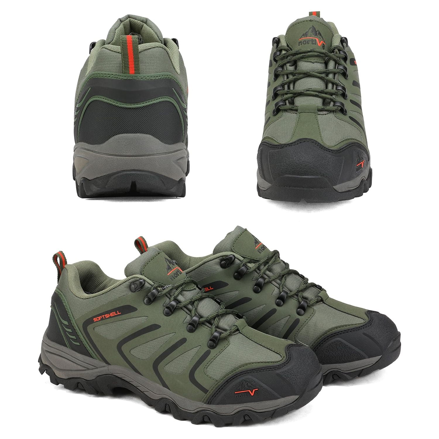 BURUDANI Men's Low Top Waterproof Outdoor Hiking Backpacking Work Boots Shoes