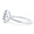 thumbnail image 4 of Oval & Round Cut Lab Created Moissanite Diamond Solitaire Halo Engagement Ring In 14K White Gold Over Sterling Silver(G-H Color, 2.00 Carat)-6, 4 of 8
