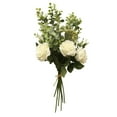 thumbnail image 2 of Mouliraty Range Rose Hydrangea Flowers Bouquet Bunch Home Wedding Party Gift Deco, 2 of 6