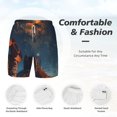 thumbnail image 3 of Balery Cowboy Boots Under Starry Sky Mens Swim Trunks Swim Shorts for Men Quick Dry Inseam Beach Shorts with Compression Liner Pocket-Small, 3 of 9