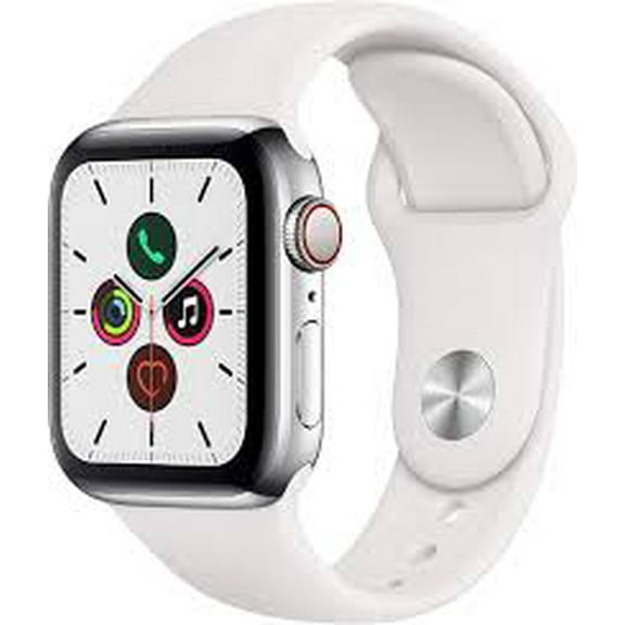 Pre-Owned Apple Watch Series 5 (GPS) 44mm Silver Aluminum Case with White Sport Band