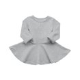 thumbnail image 2 of Auroural Girls Long Sleeve Sweatshirt Dress Casual Round Neck Flared Play Dress for Kids Daily Outfits, 2 of 6
