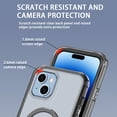 thumbnail image 5 of CASEFIV for iPhone 14 Case, iPhone 13 Case with Magnetic Invisible Stand [Compatible with MagSafe] Built-in Screen Protector Military Drop Protection Shockproof Slim Translucent Case Cover, Black, 5 of 6